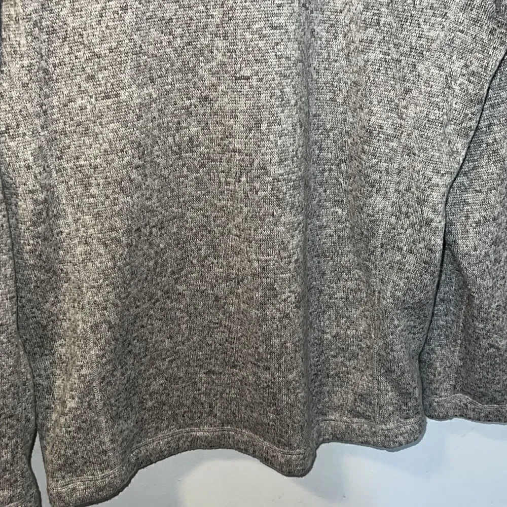 WOOLRICH Heather Gray 1/4 Zip Fleece Pullover Sweater-L